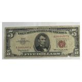 1963 red seal five dollar bill