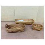 (3) longaberger baskets
