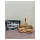 1999 longaberger basket with sign