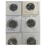 (5) bicentennial quarters, and one 1971