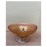 Carnival glass bowl