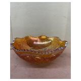 Carnival glass fruit bowl