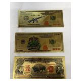 The owners of America, cannabis, gold foil,