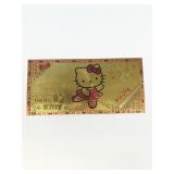 1974 hello Kitty gold foil