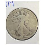 1919 silver liberty half dollar