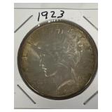 1923PEACE $ silver dollar
