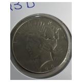 1923D PEACE silver dollar