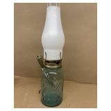 Blue ball jar, electrify lamp