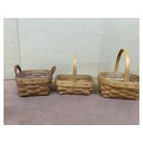 (3) longaberger baskets
