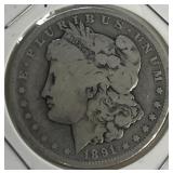 1891 O Morgan Silver Dollar