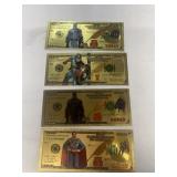 Federal reserve gold foil, Batman Superman,