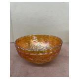 Carnival glass Marigold bowl