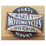 Harley Davidson motors metal sign, Newer