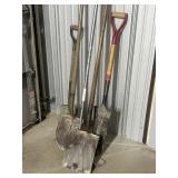 Long handled tools, shovels