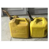 (2) diesel fuel plastic cans