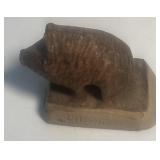 Carved PIG, by Bill Miller, 3" long
