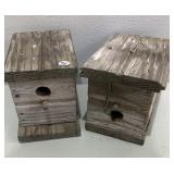 (2) Primitive Bird Houses