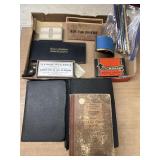 International paper box, machine, desk, note