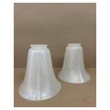 Iridescent Pair of lamp shades