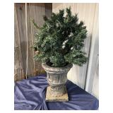 Planter with artificial tree