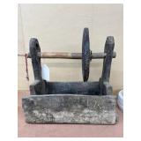 Antique spinning wheel spool threader