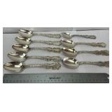 10.74oz Sterling Silver Spoons Brook and Dold