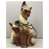 Vintage Kron Siamese Cats TV Lamp Working