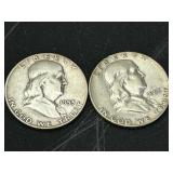 1953-D and 1953-S Franklin Half Dollar Silver