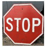 Old Heavy Steel Stop Sign-Probably 50s Early 60s