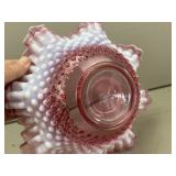 Fenton Cranberry Hobnail Bowl