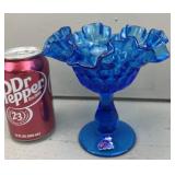 Fenton Ruffles Edge Footed Compote