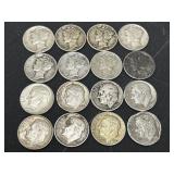 (16) Silver Dime Coins