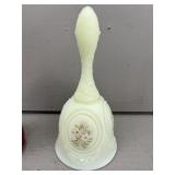 Fenton Uranium Hand Painted Signed Bell