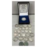 Silver Quarters,Dimes Plus Buffalo Nickels,