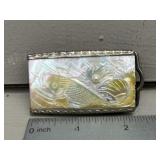 Antique Mother of Pearl Silver Buckle