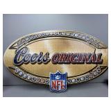 NFL Coors Beers Metal Sign 30X17