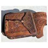 Old Hand Tooled Saddle Bags-Stiff Needs Softened