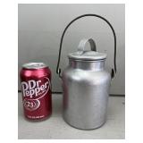 Antique Aluminum Milk/Cream Can with Note