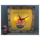 Old Pepsi Cola Clock-Working As Found