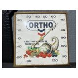 Rare Ortho Pam Clock Co. Thermometer