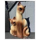 Mid-Century Siamese Cats TV Lamp- Working