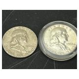 1963 and 1963-D Franklin Half Dollar Silver Coins