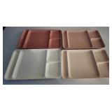 (4) Tupperware Dinner Trays-like New