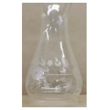 Glass Chimney with etched flower