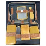 Comb brush, soap, dish, travel kit, vintage