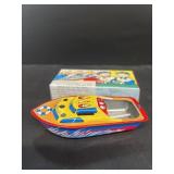 Japanese tin toy boat