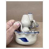 Williamsburg pottery candleholders