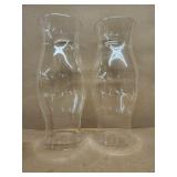 (2) Lg. Chimney Glass Globes