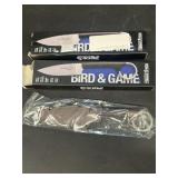 (2) bird game knives cold steel