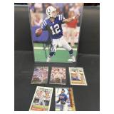 Colts autograph 8x10 and rookie baseball card lot